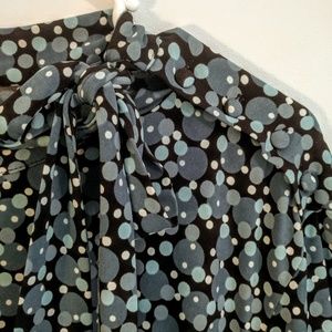 Merona ⭐ Aqua Brown Dot Cool Summer Top 24W 26W